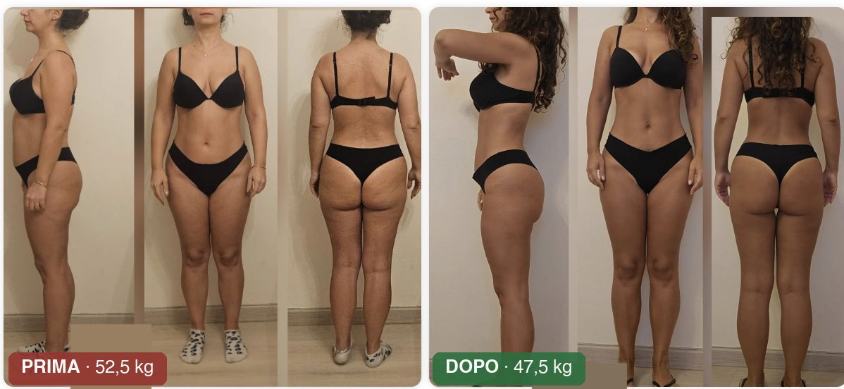 Luana, prima e dopo sette mesi